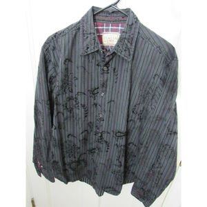 VINTAGE ITALIA 1958 RESERVED STOCK BEAUTIFUL MEN'S LARGE SHIRT FLORAL DESIGN